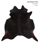 Solid Black Cowhide Rug #A10108