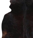 Solid Black Cowhide Rug #A10108