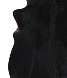Solid Black Cowhide Rug #A10109