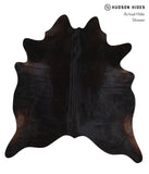 Solid Black Cowhide Rug #A10118