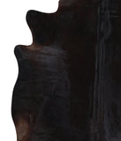 Solid Black Cowhide Rug #A10118