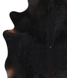 Solid Black Cowhide Rug #A10120