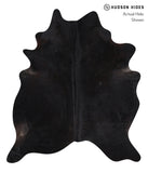 Solid Black Cowhide Rug #A10121