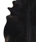 Solid Black Cowhide Rug #A10121