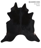 Solid Black Cowhide Rug #A10163
