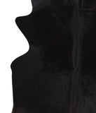 Solid Black Cowhide Rug #A10163