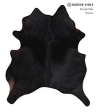 Solid Black Cowhide Rug #A10164