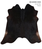 Solid Black Cowhide Rug #A10168