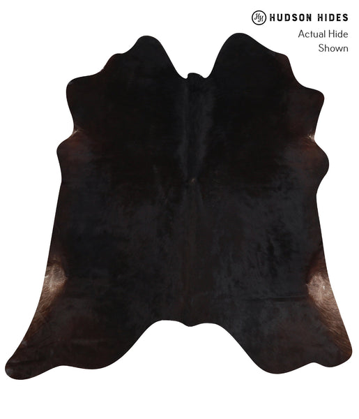 Solid Black Cowhide Rug #A10168