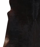 Solid Black Cowhide Rug #A10168