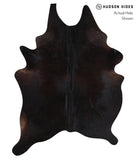 Solid Black Cowhide Rug #A10216