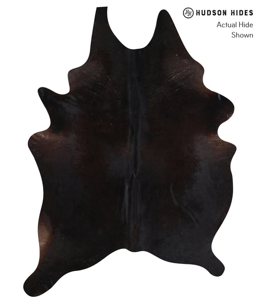 Solid Black Cowhide Rug #A10216