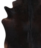 Solid Black Cowhide Rug #A10216