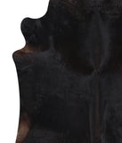 Solid Black Cowhide Rug #A10217