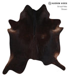 Solid Black Cowhide Rug #A10224