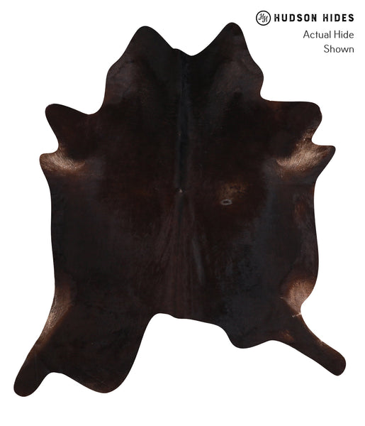 Solid Black Cowhide Rug #A10224
