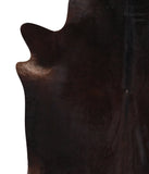 Solid Black Cowhide Rug #A10224