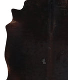 Solid Black Cowhide Rug #A10234