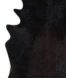 Solid Black Cowhide Rug #A10263