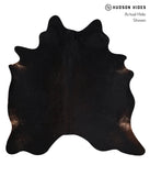 Solid Black Cowhide Rug #A10272