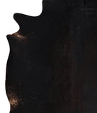 Solid Black Cowhide Rug #A10272