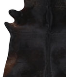 Solid Black Cowhide Rug #A10316