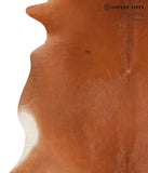Solid Brown Cowhide Rug #A10319