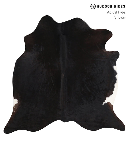 Solid Black Cowhide Rug #A10335