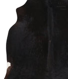 Solid Black Cowhide Rug #A10335
