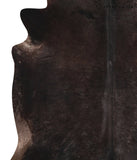 Solid Black Cowhide Rug #A10361