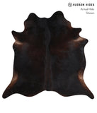 Solid Black Cowhide Rug #A10400