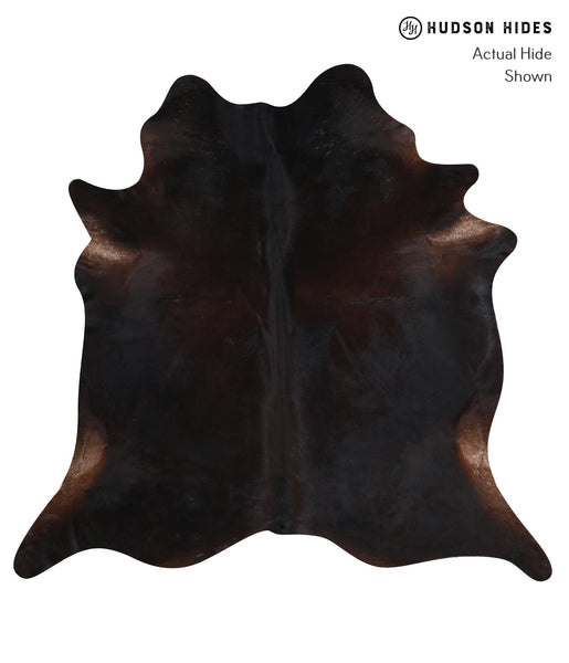 Solid Black Cowhide Rug #A10400