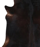 Solid Black Cowhide Rug #A10400