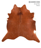 Solid Brown Cowhide Rug #A10404