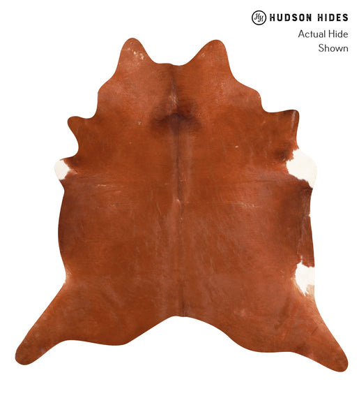 Solid Brown Cowhide Rug #A10404