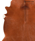 Solid Brown Cowhide Rug #A10404