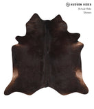 Solid Black Cowhide Rug #A10408