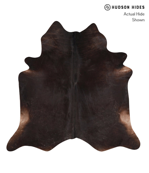 Solid Black Cowhide Rug #A10408