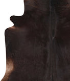 Solid Black Cowhide Rug #A10408