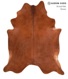 Solid Brown Cowhide Rug #A10433