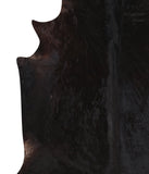 Solid Black Cowhide Rug #A10501