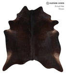 Solid Black Cowhide Rug #A10546
