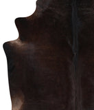 Solid Black Cowhide Rug #A10546