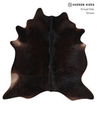 Solid Black Cowhide Rug #A10586