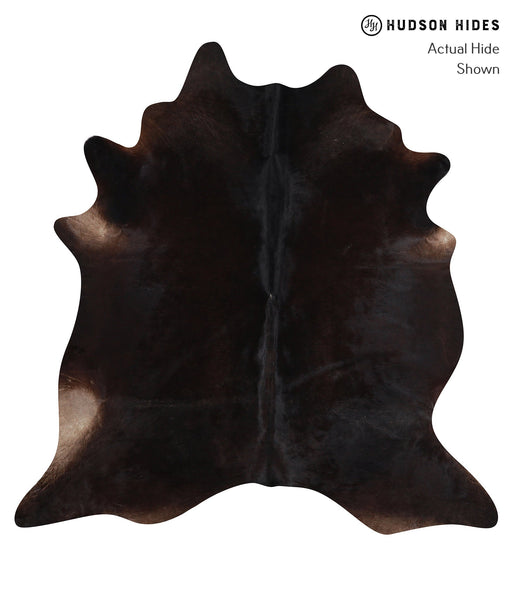 Solid Black Cowhide Rug #A10586