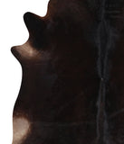 Solid Black Cowhide Rug #A10586