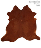 Solid Brown Cowhide Rug #A10631