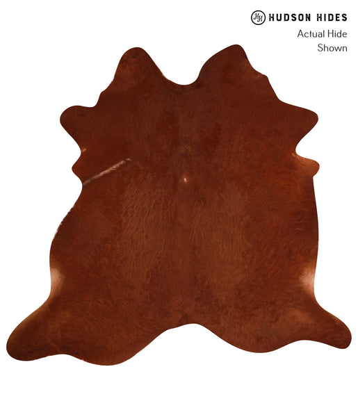 Solid Brown Cowhide Rug #A10631