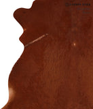 Solid Brown Cowhide Rug #A10631