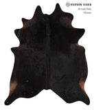 Solid Black Cowhide Rug #A10638